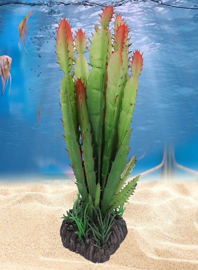 Glomora Artificial Cactus Plant - Plastic Cactus Decorations for Home, Terrarium, and Reptile Habitats - Simulation Plastic Aquatic Plants for Flower Arrangements - Image 4